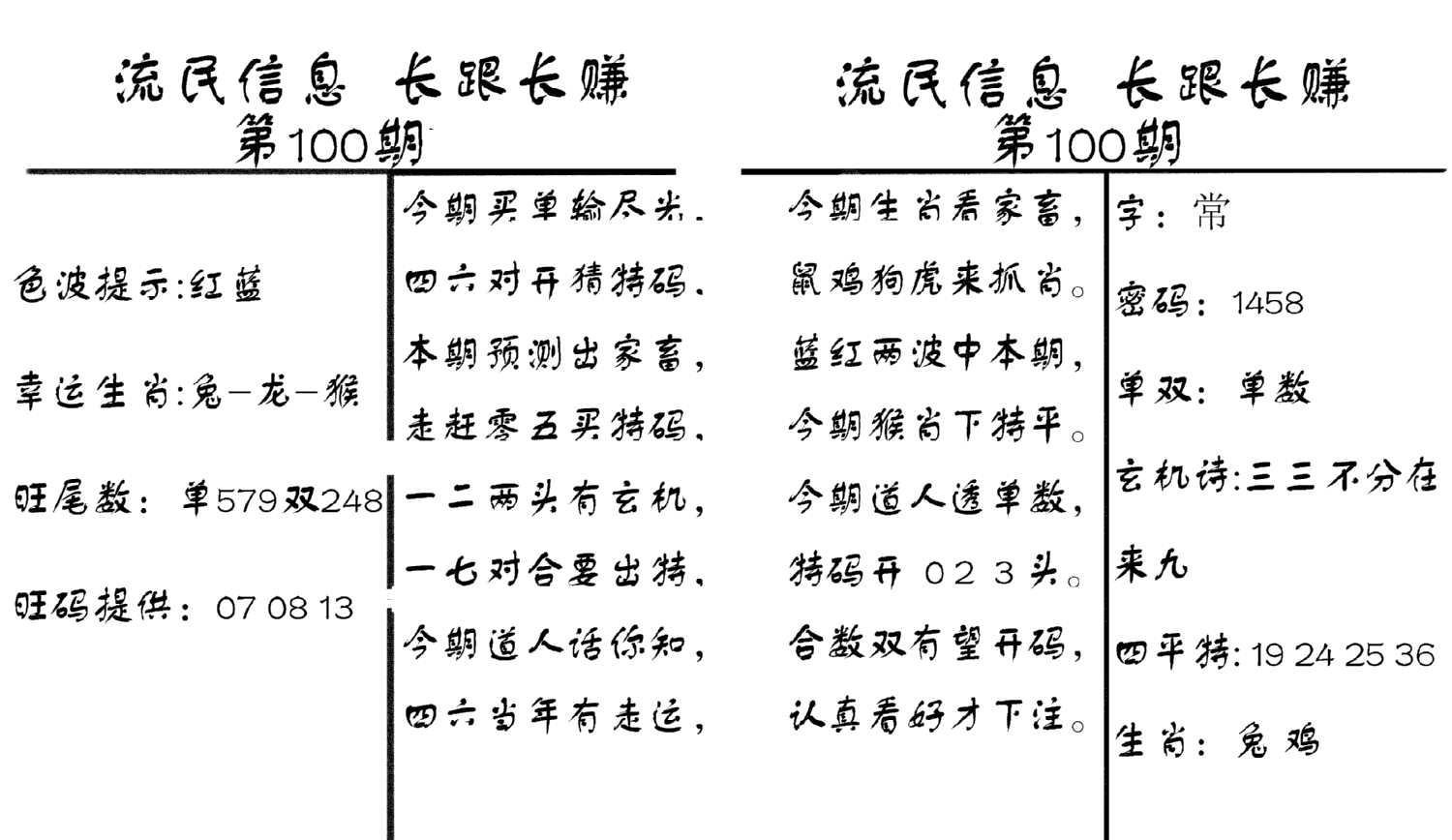 流民信息-100