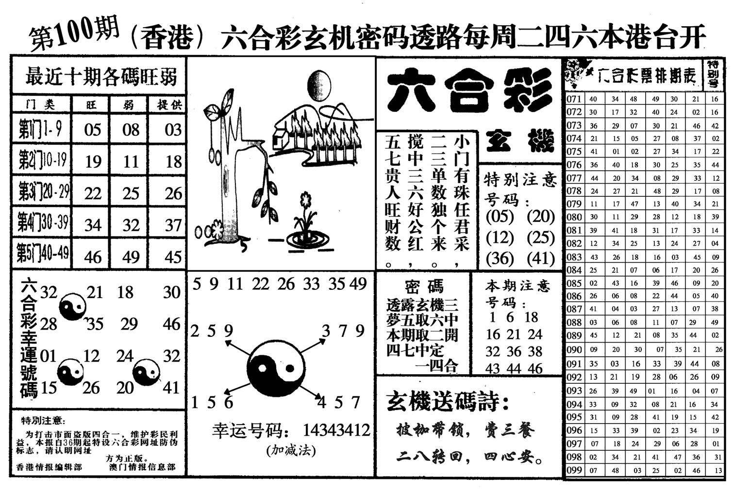 六合玄机-100