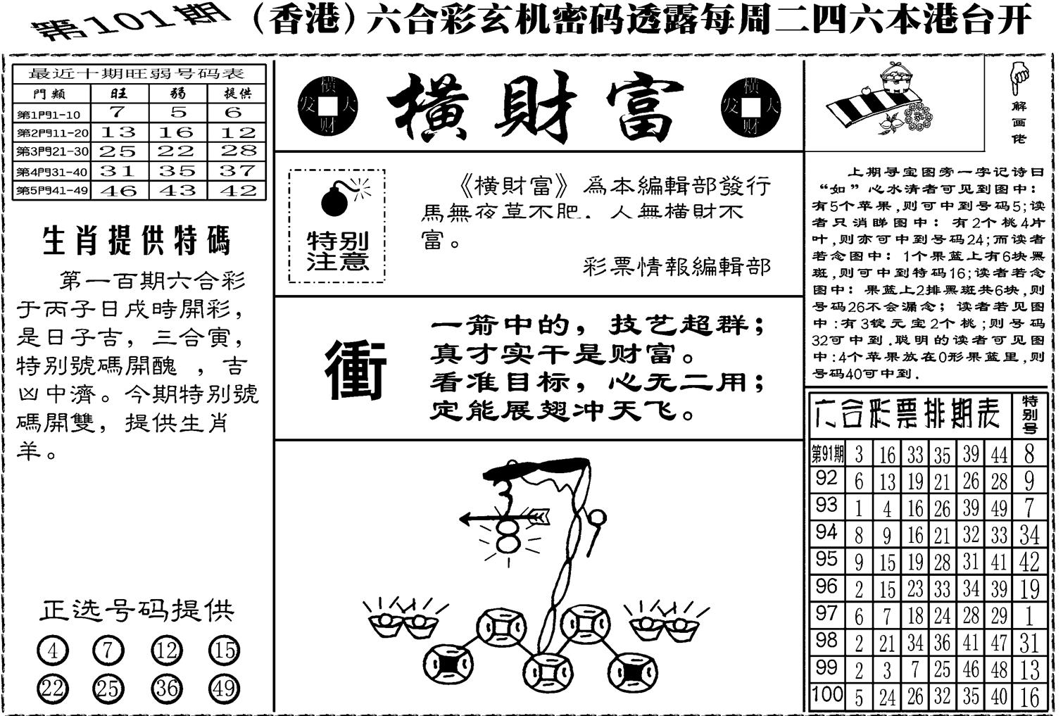 老版横财富-101