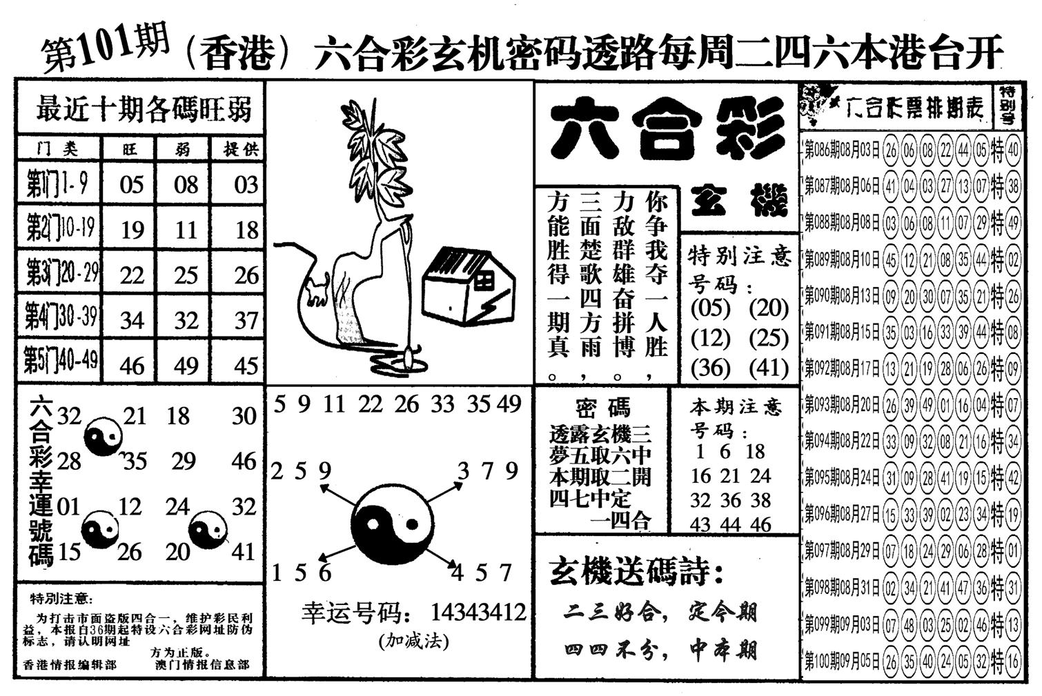 另六合玄机-101