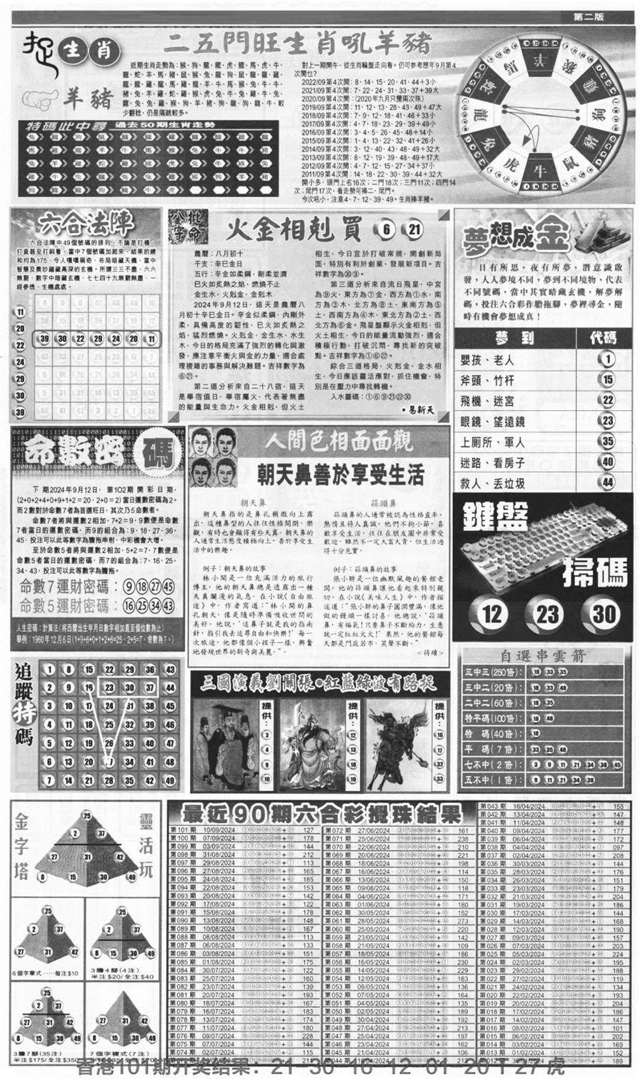 新报跑狗B(背面)-102