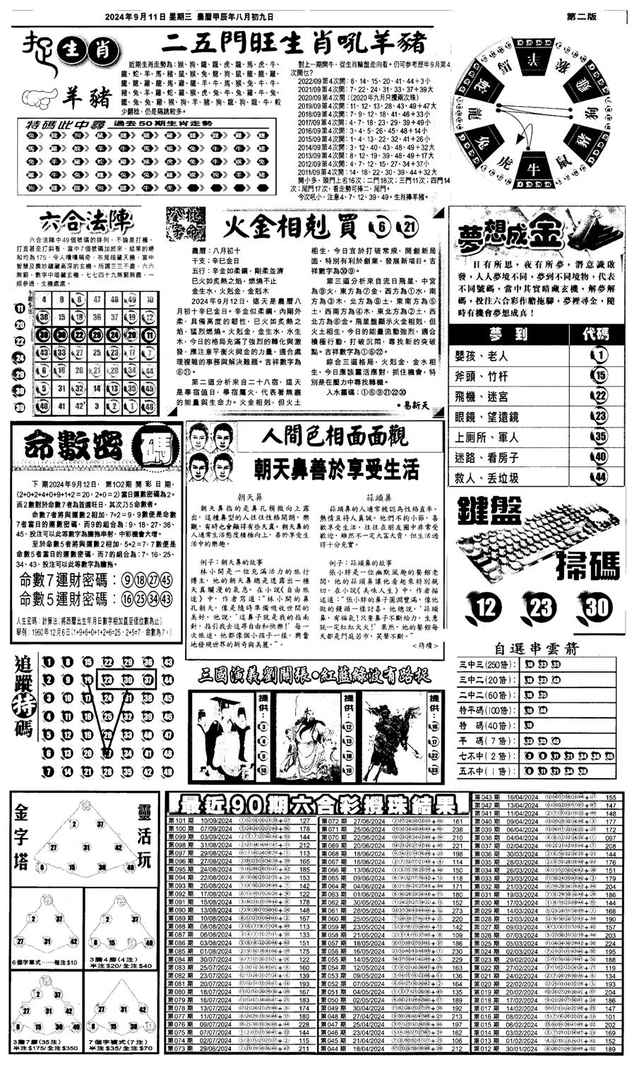 新报跑狗4-102