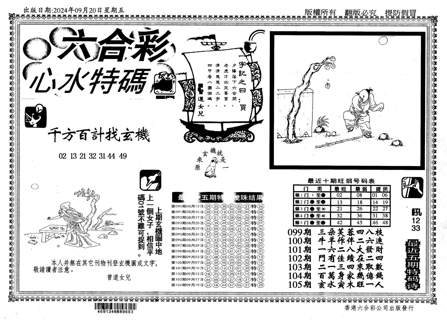 新特码心水-105