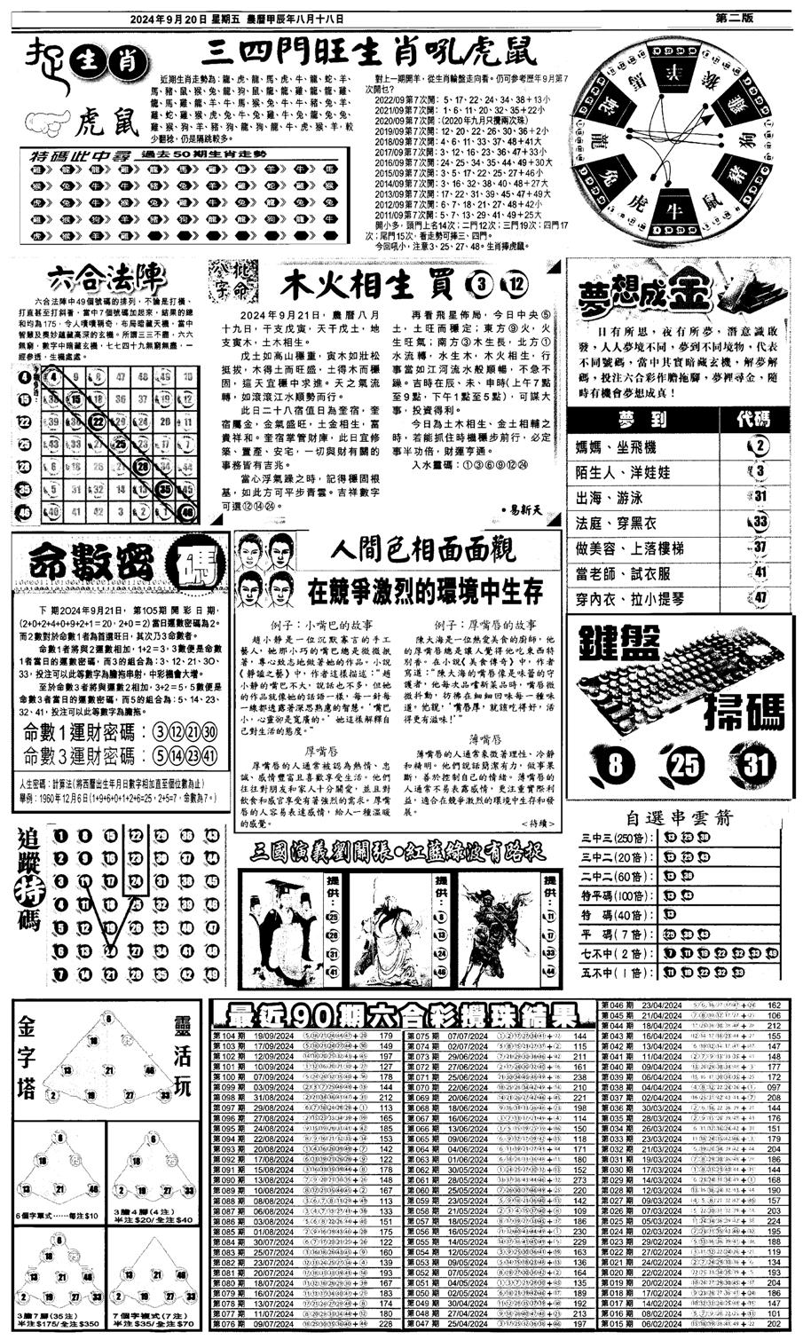 新报跑狗4-105