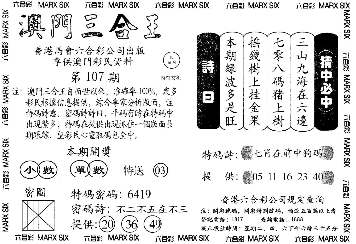 另澳门三合王A-107