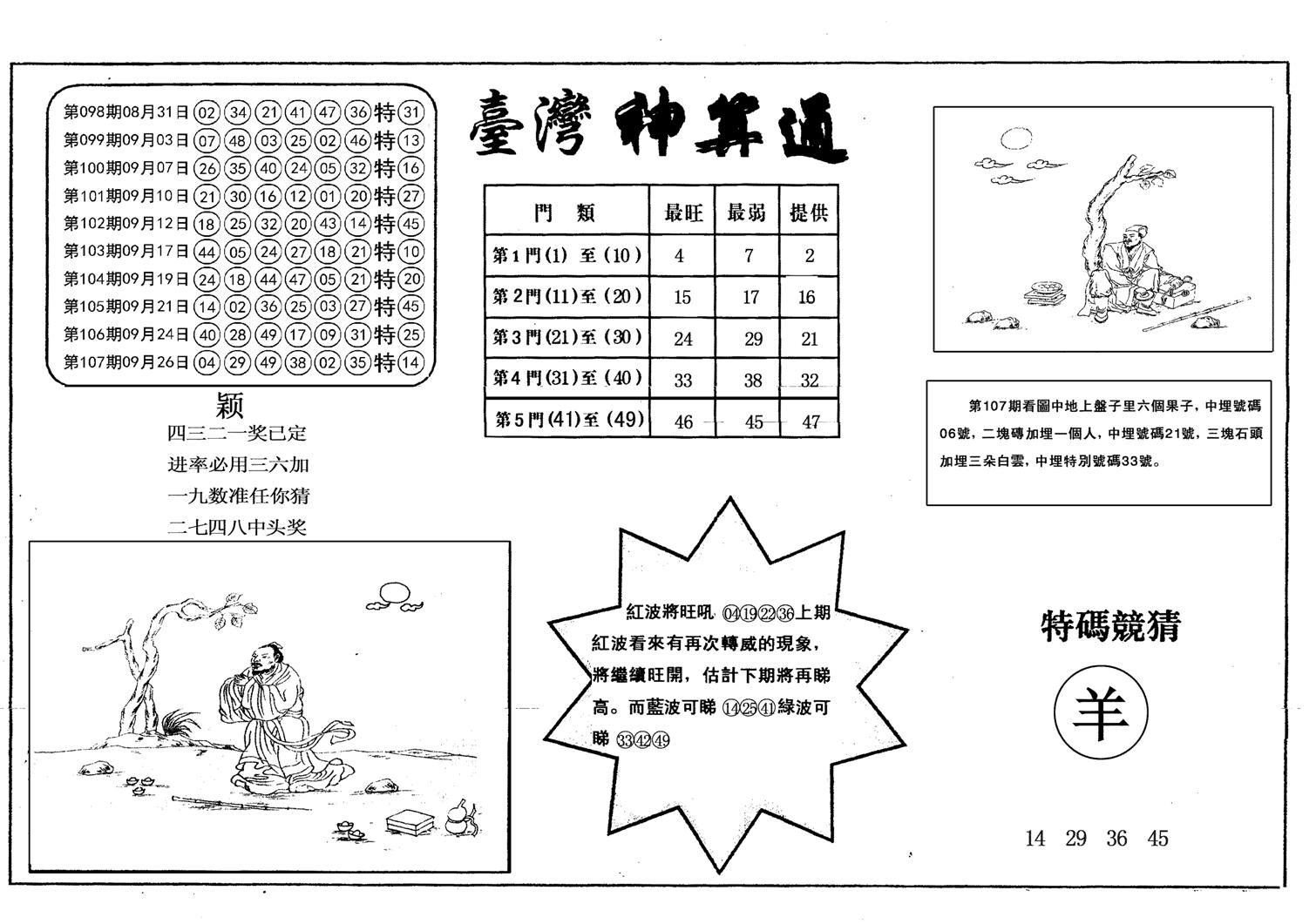 另台湾神算通-108