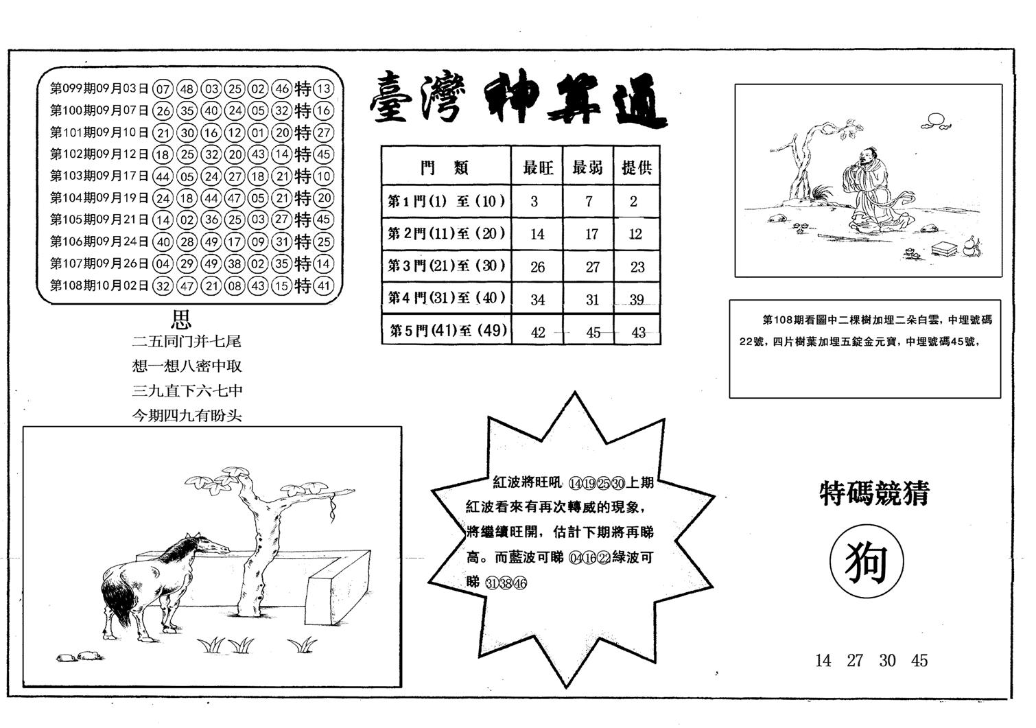 另台湾神算通-109