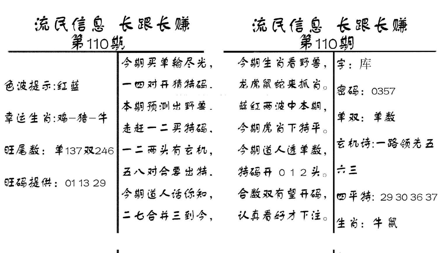 流民信息-110