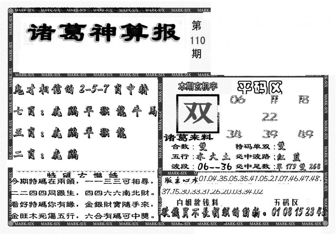 新诸葛神算报-110