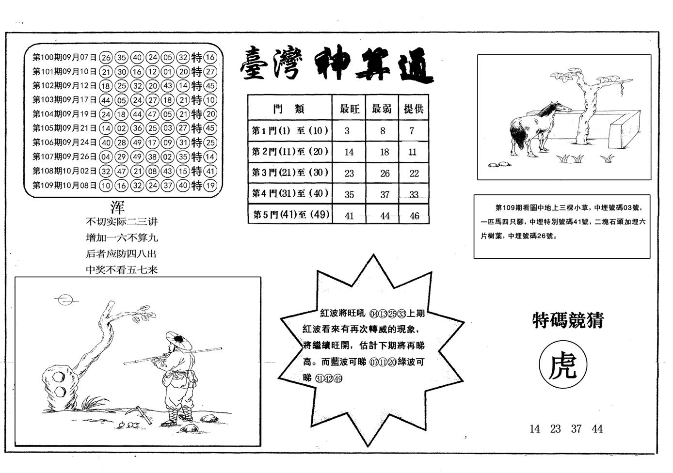 另台湾神算通-110