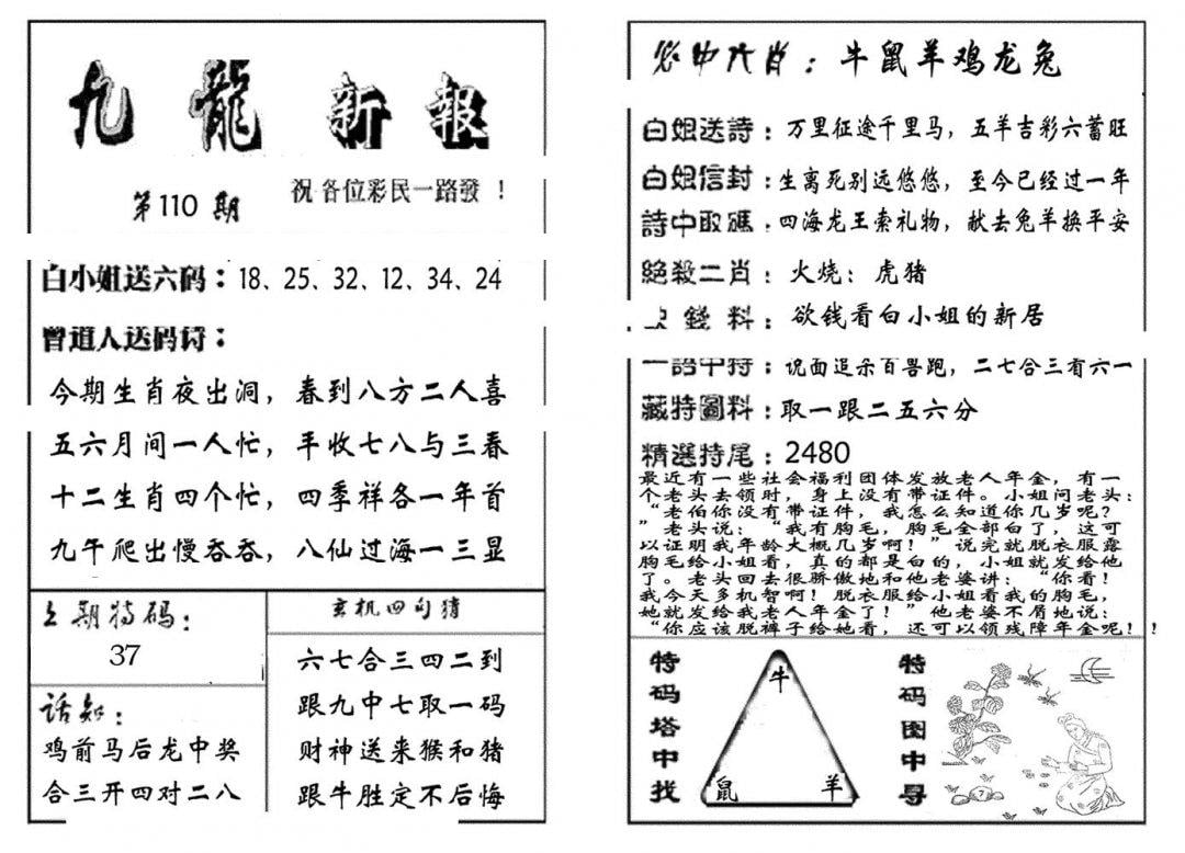 九龙新报(生肖版)-110