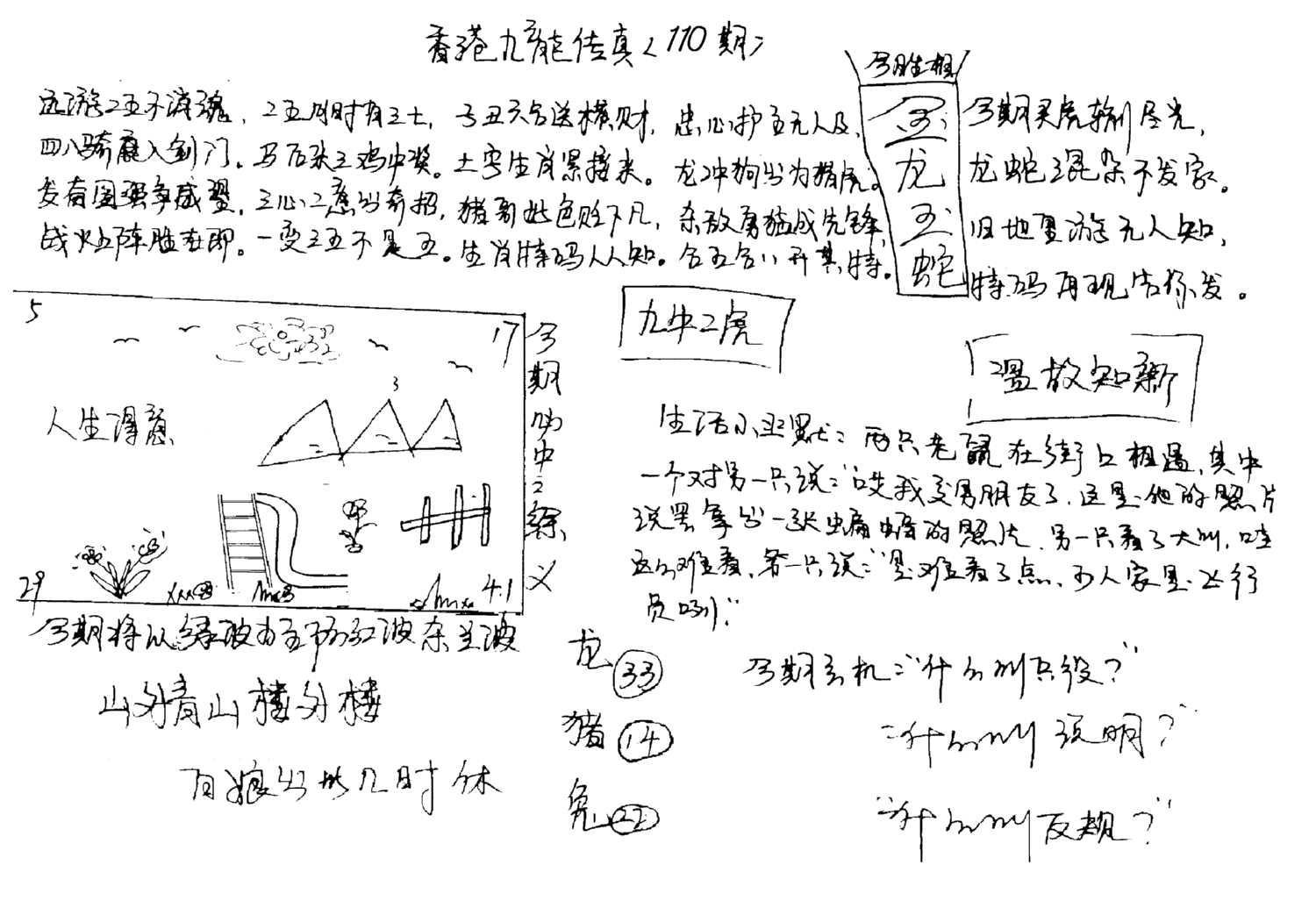 正版手写九龙-110