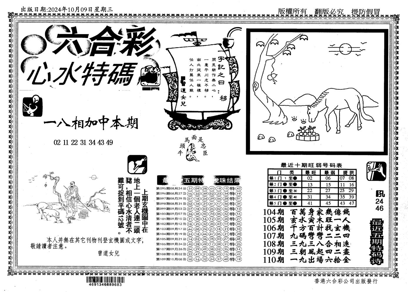 新特码心水-110