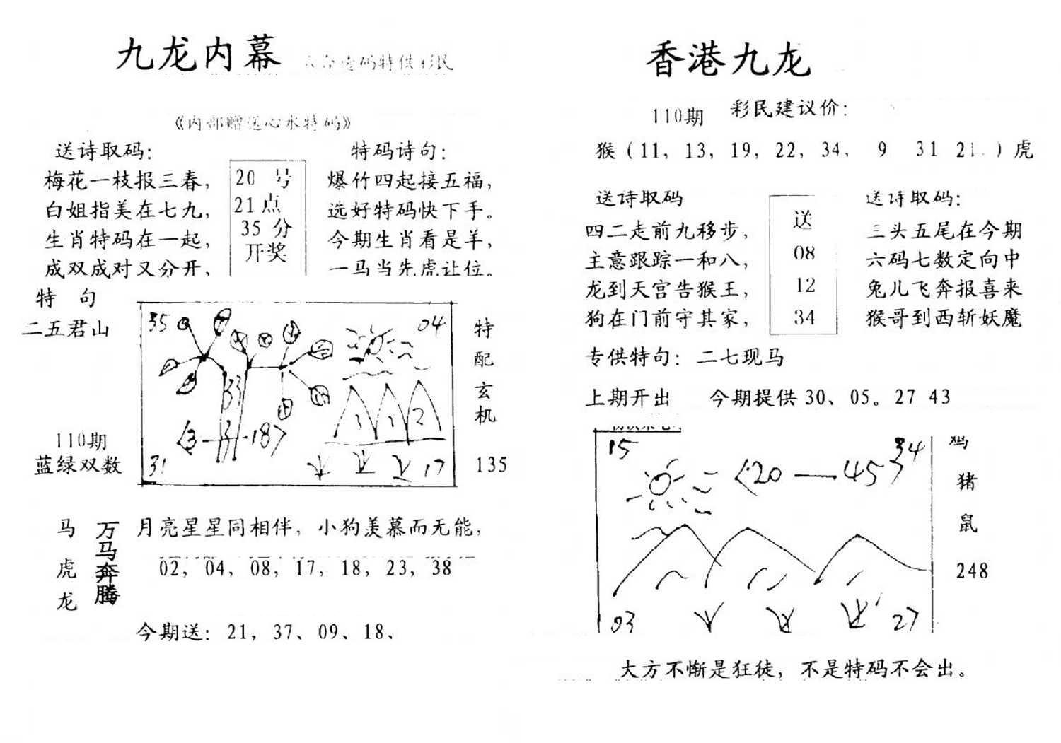 九龙内幕-开奖报(早图)-110