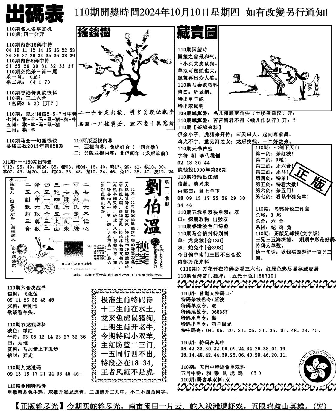 出码表(新料)-110