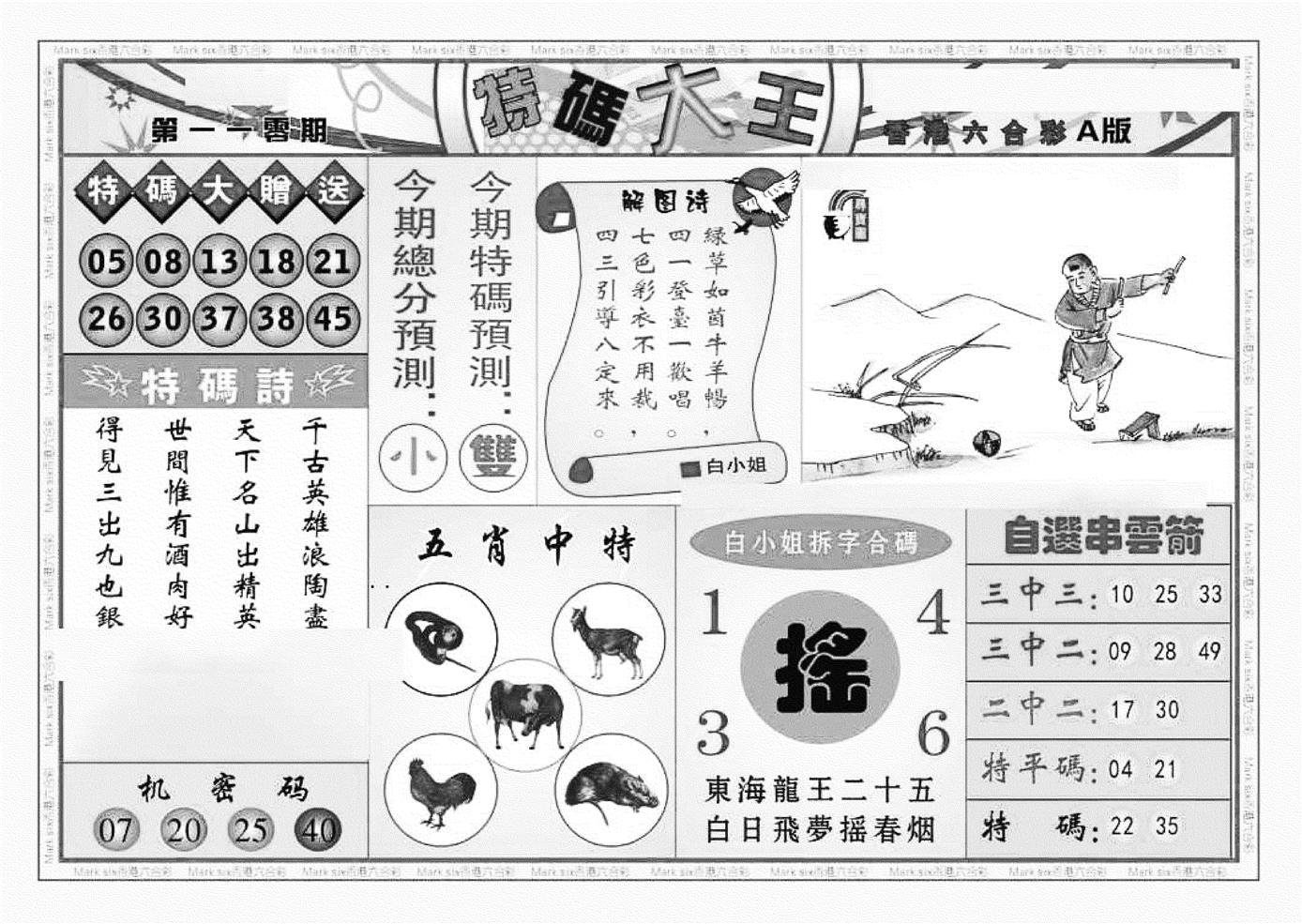 特码大王A（新图）-110