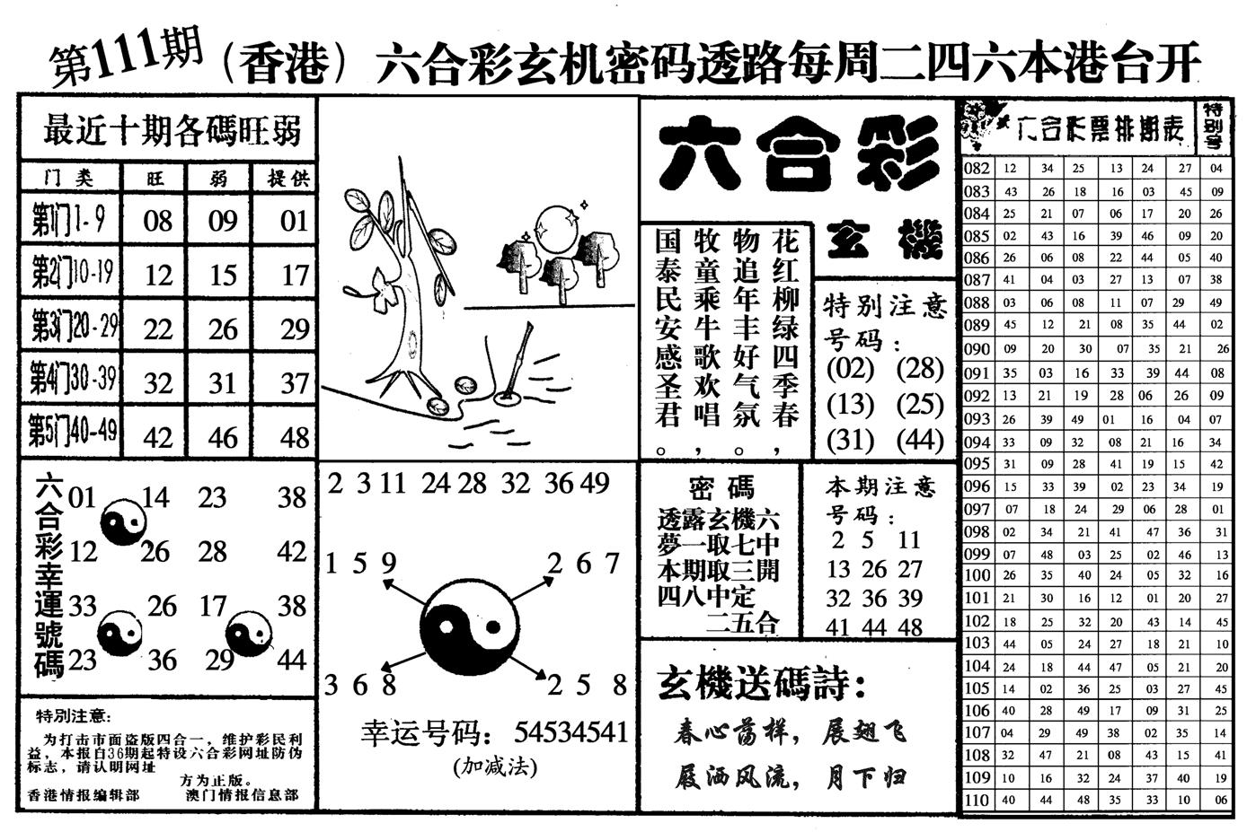 六合玄机-111