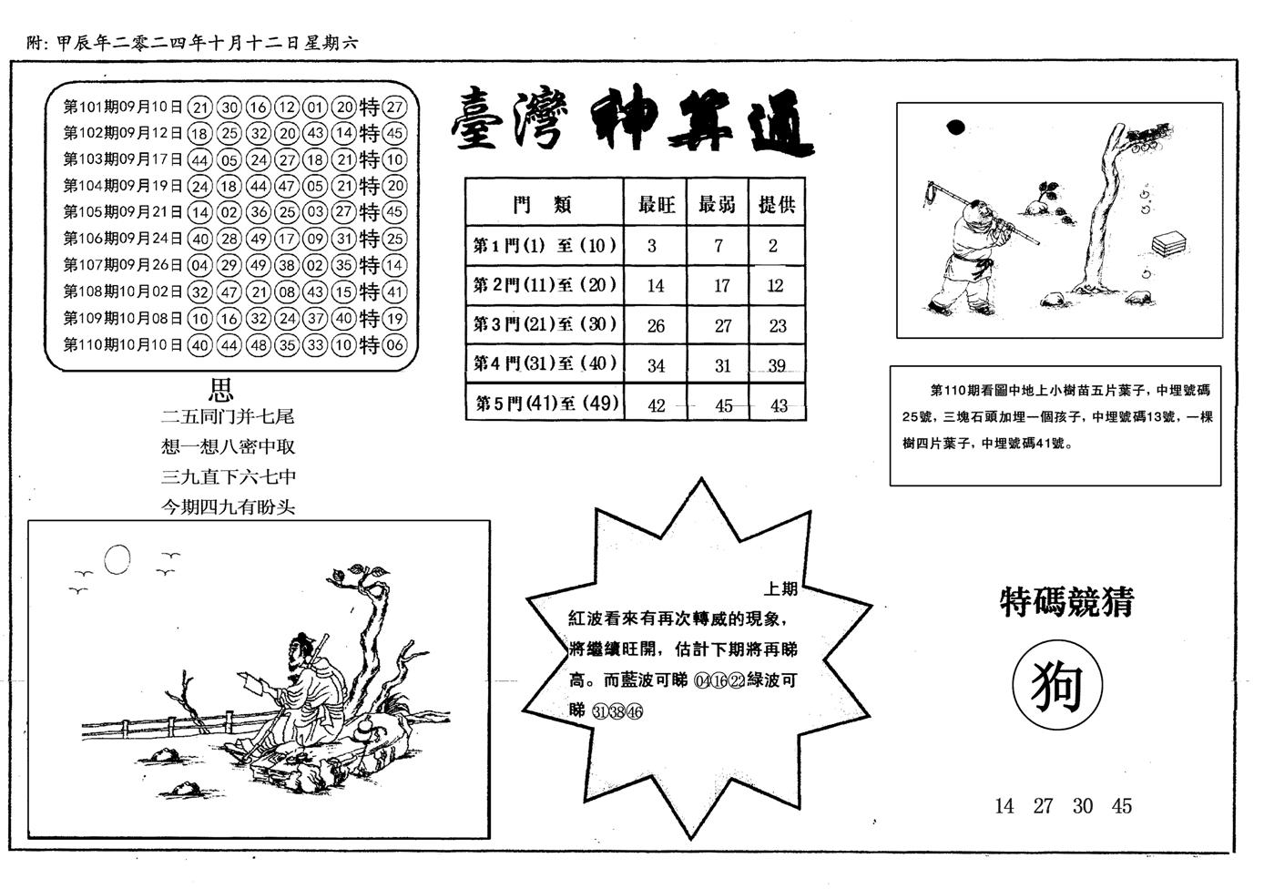 新潮汕台湾神算-111