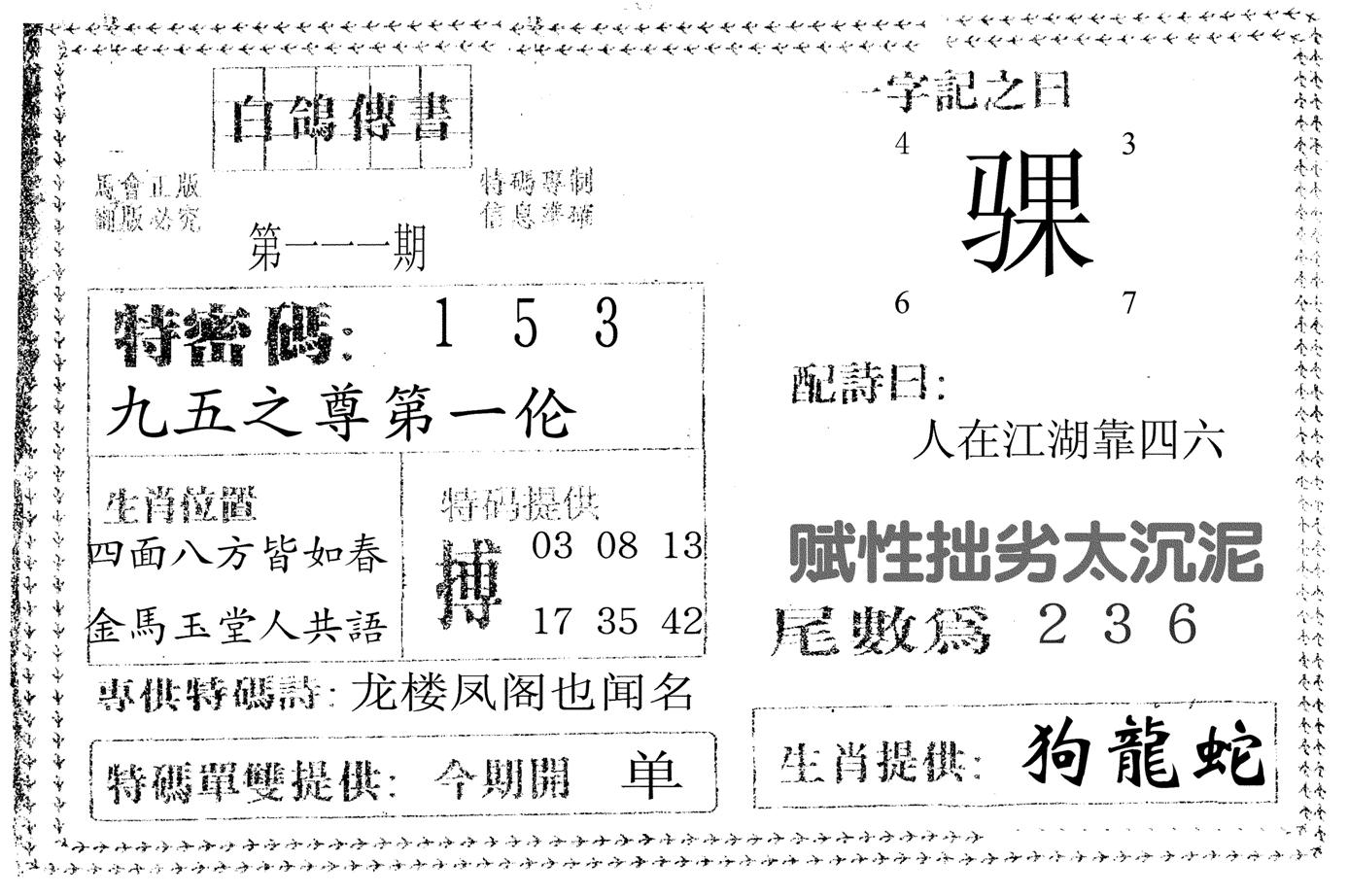 白鸽传书-111