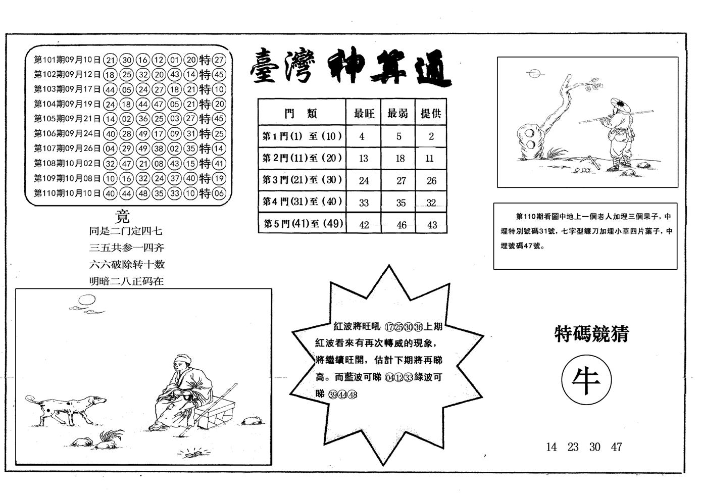 另台湾神算通-111