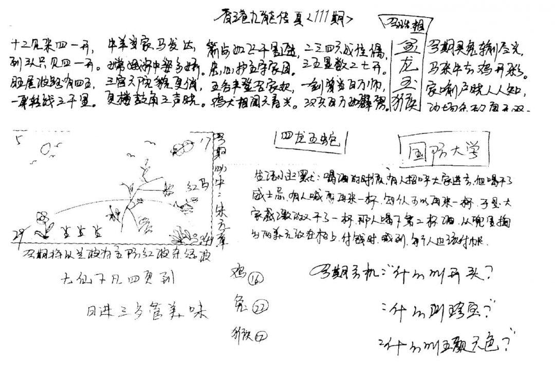 手写九龙内幕A-111