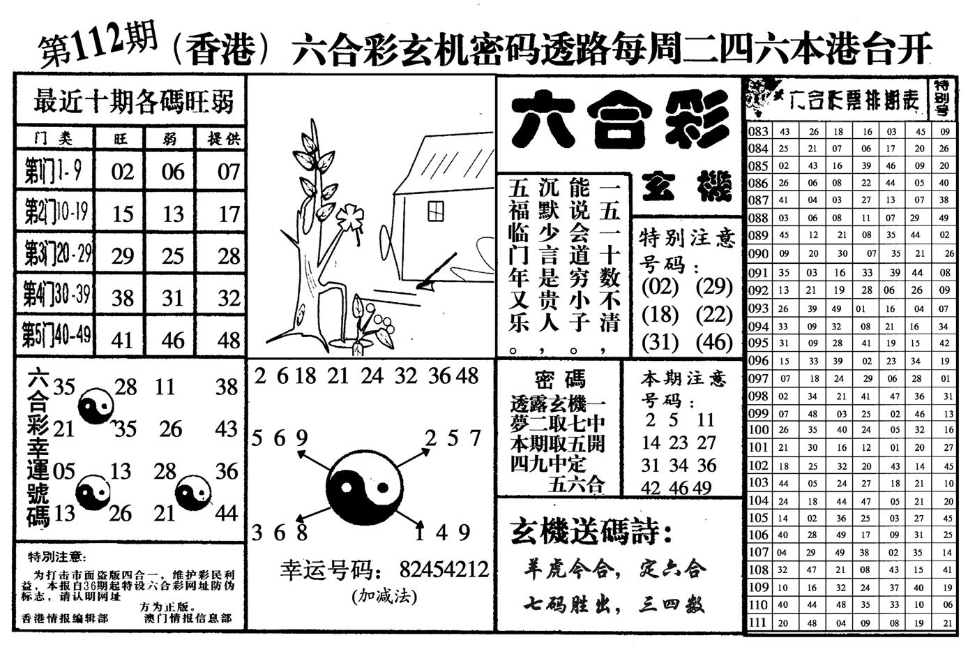 六合玄机-112