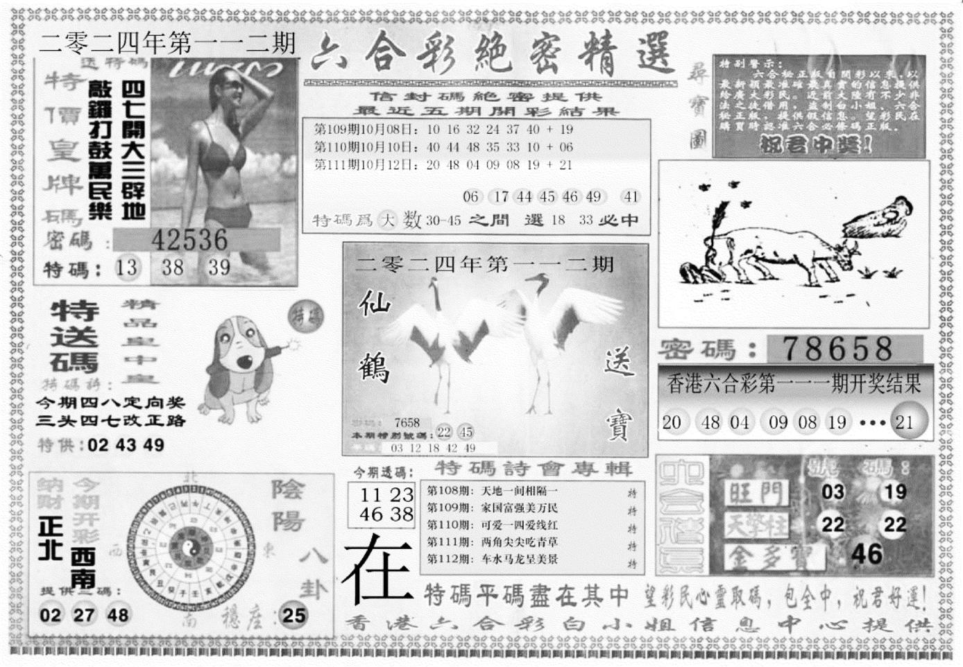 白姐绝密精选A-112