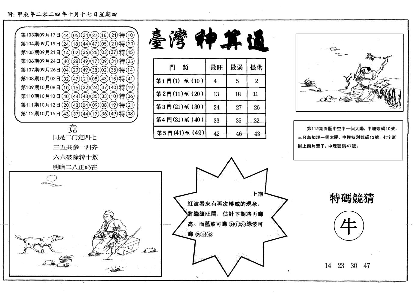 新潮汕台湾神算-113