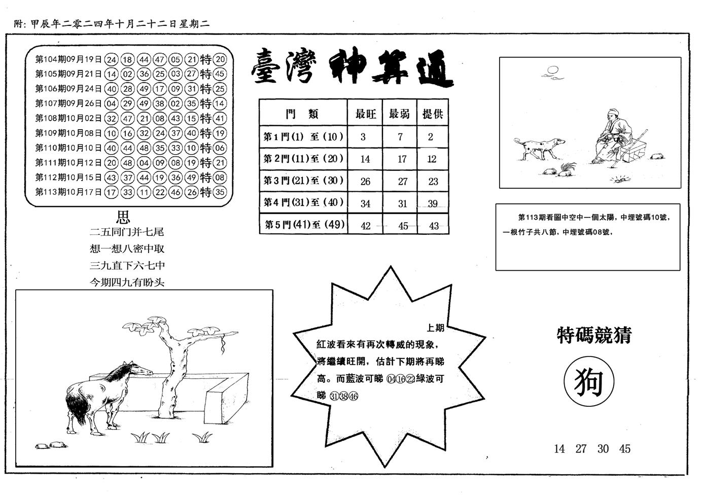 新潮汕台湾神算-114