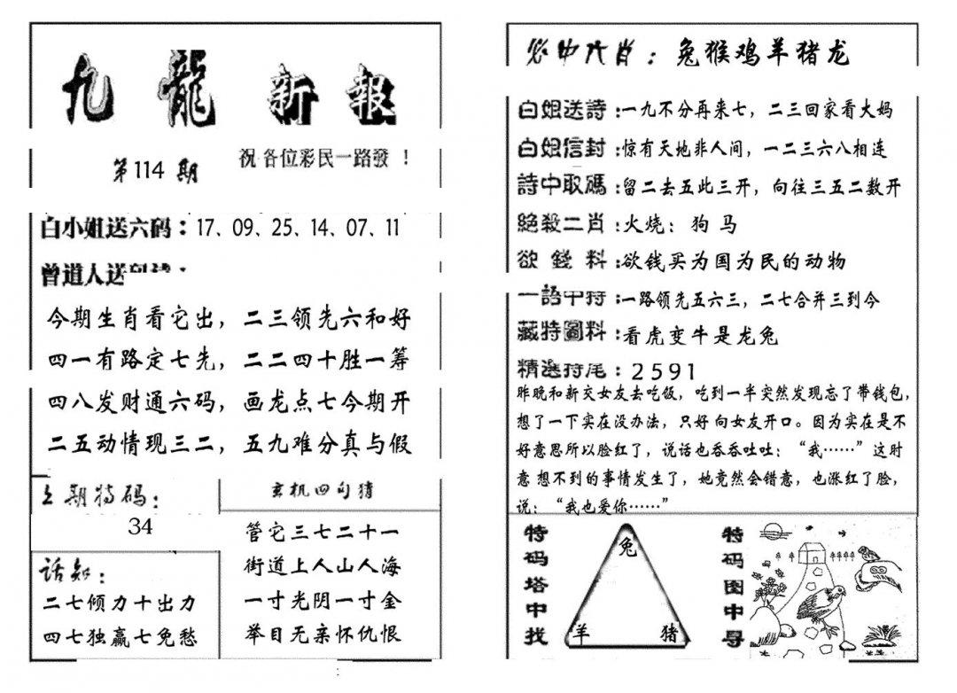 九龙新报(生肖版)-114