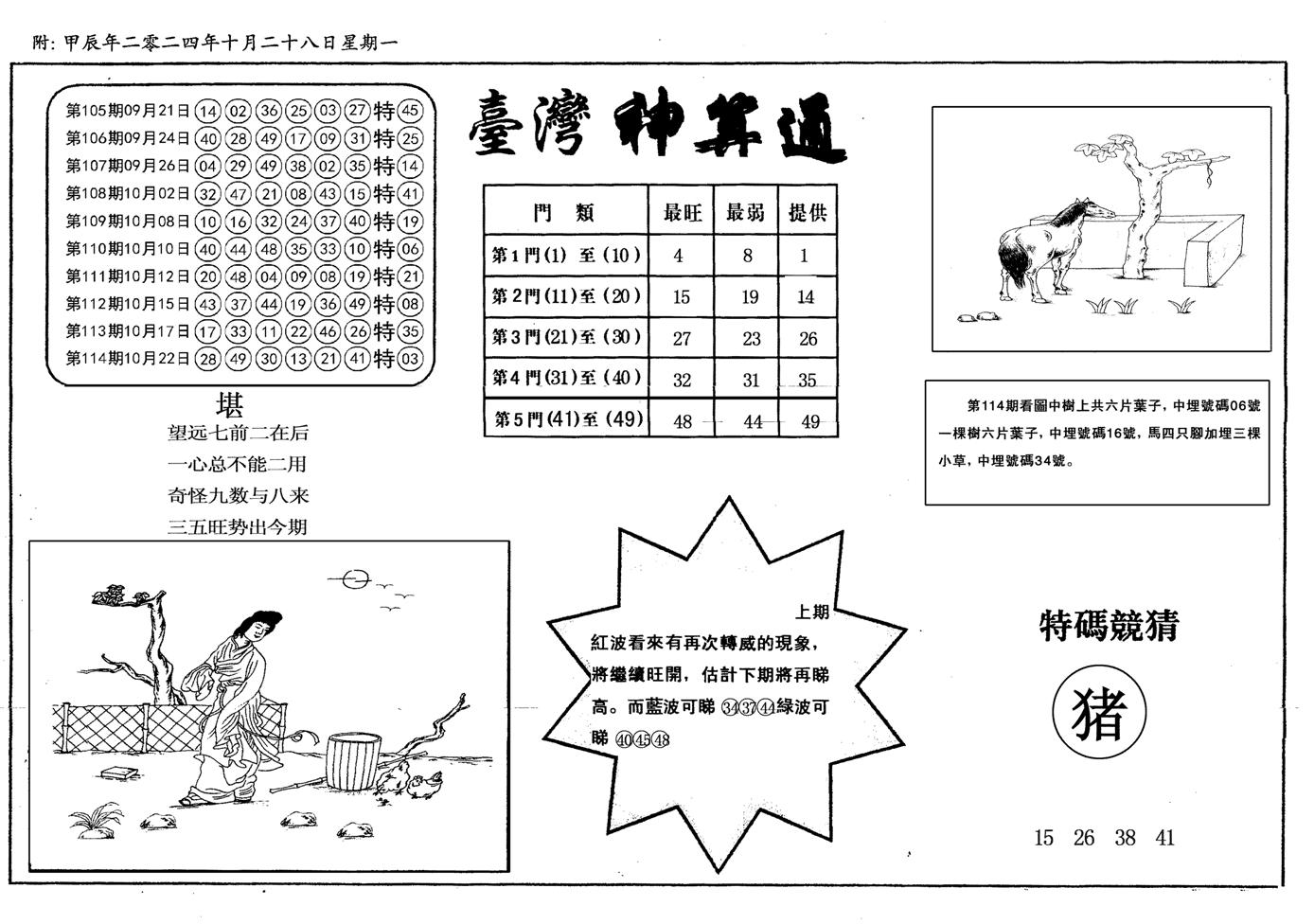 新潮汕台湾神算-115