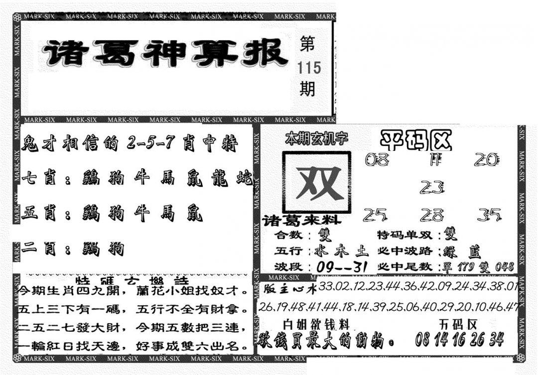 新诸葛神算报-115