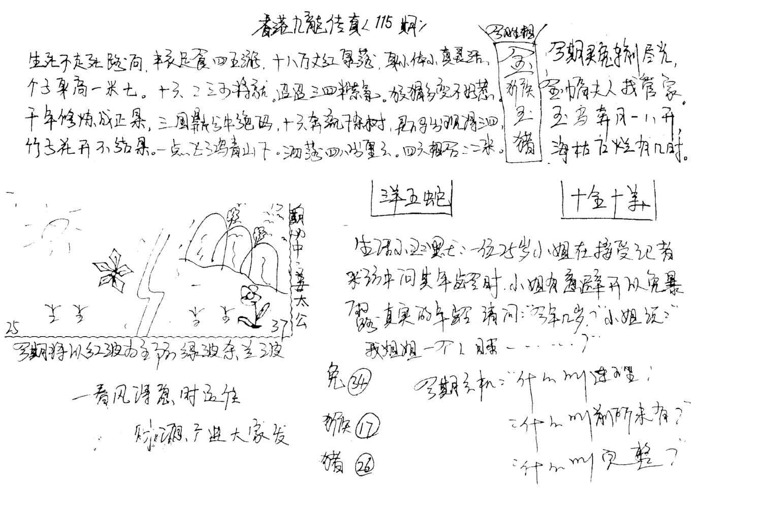 正版手写九龙-115