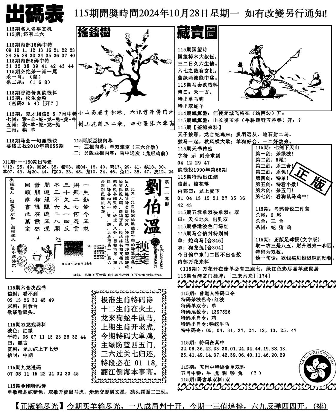 出码表(新料)-115