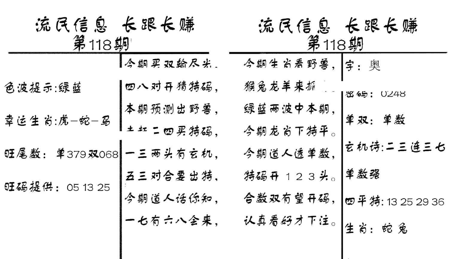 流民信息-118