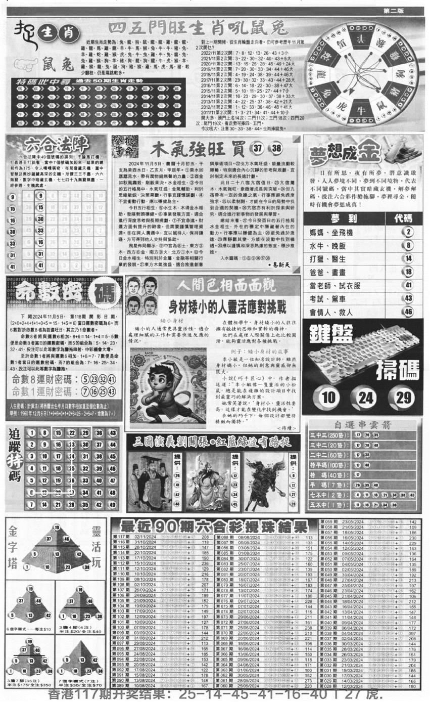 新报跑狗B(背面)-118