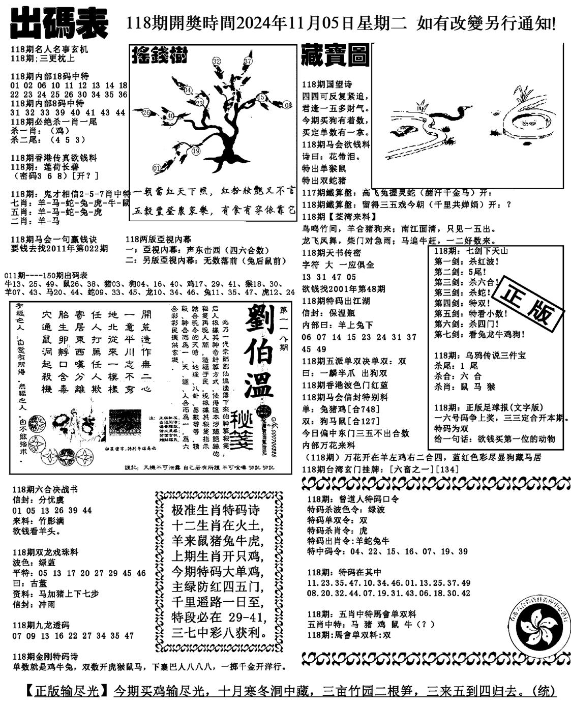 出码表(新料)-118