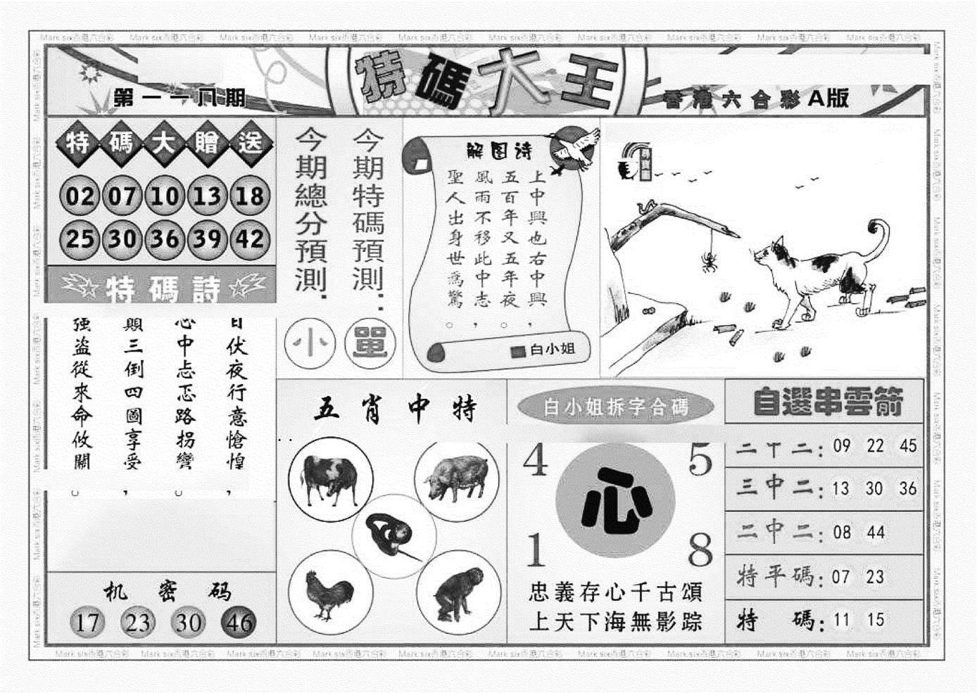 特码大王A（新图）-118