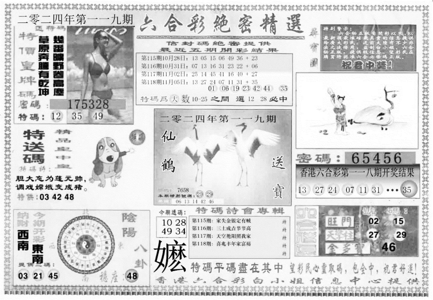 白姐绝密精选A-119