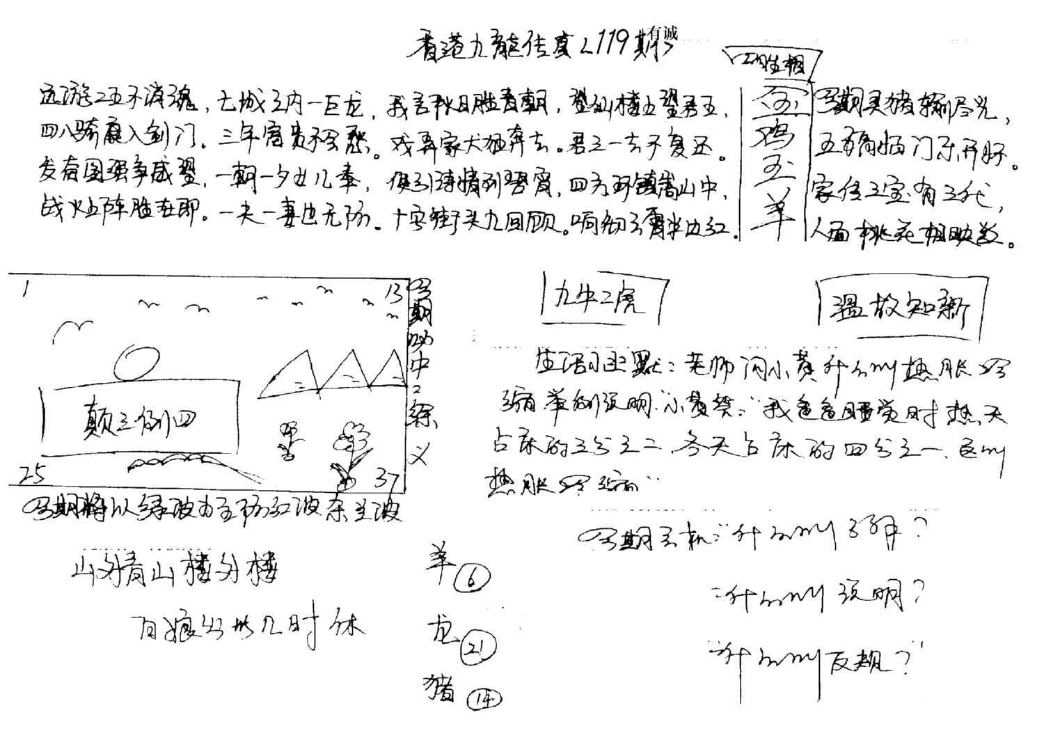 正版手写九龙-119