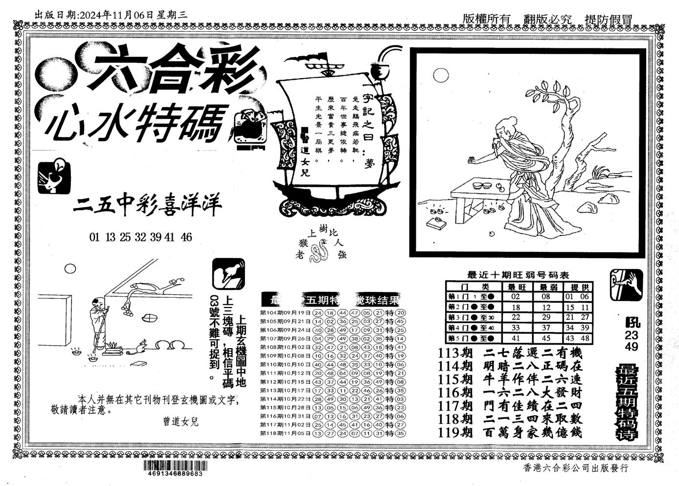 新特码心水-119