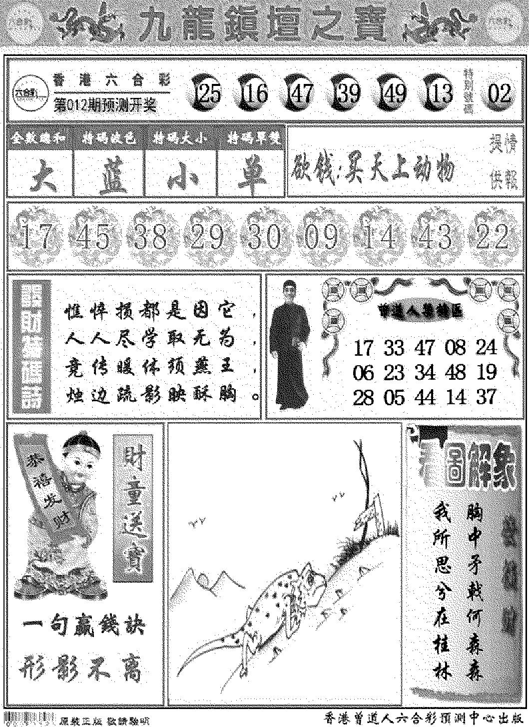 九龙挂牌解特码A-12