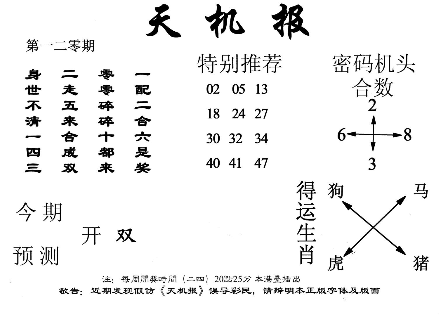 老天机报-120