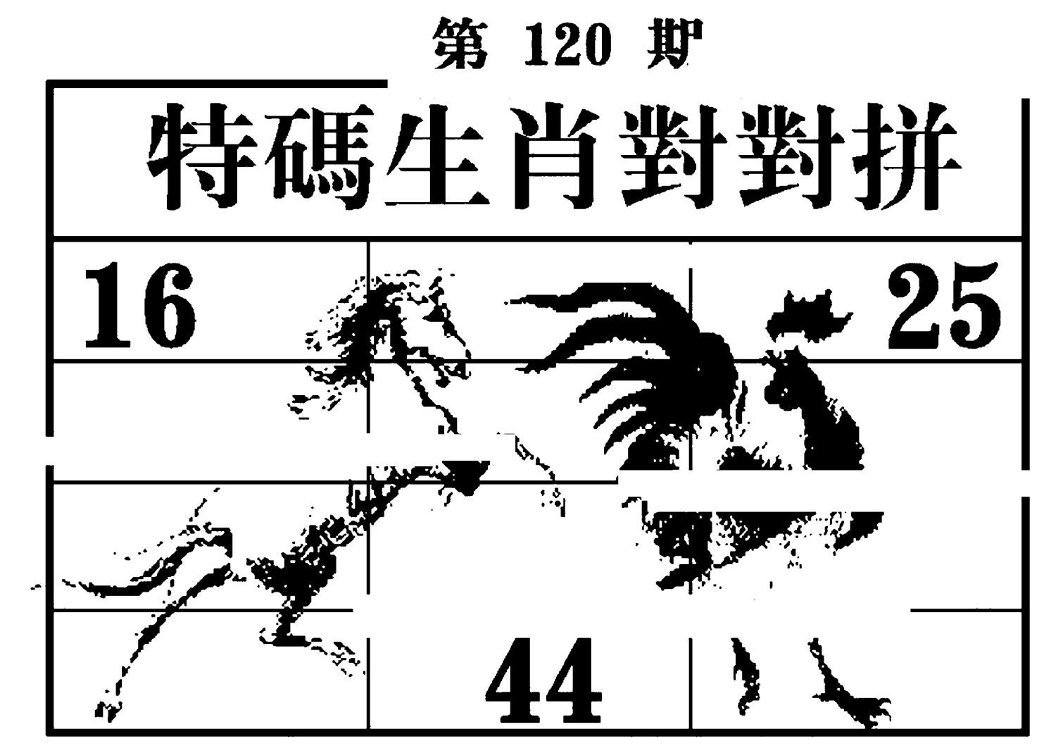 特码生肖对对拼-120