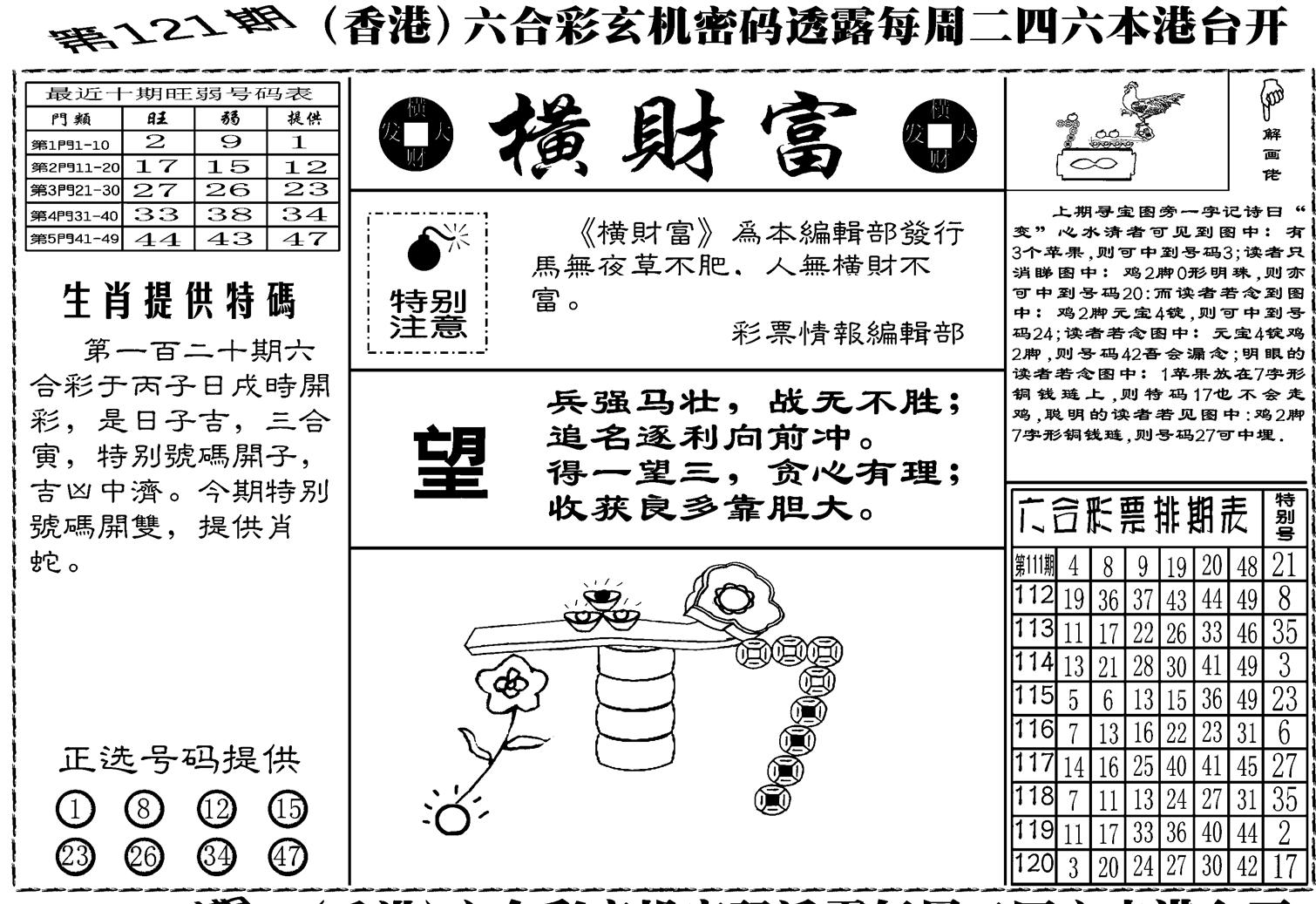 老版横财富-121