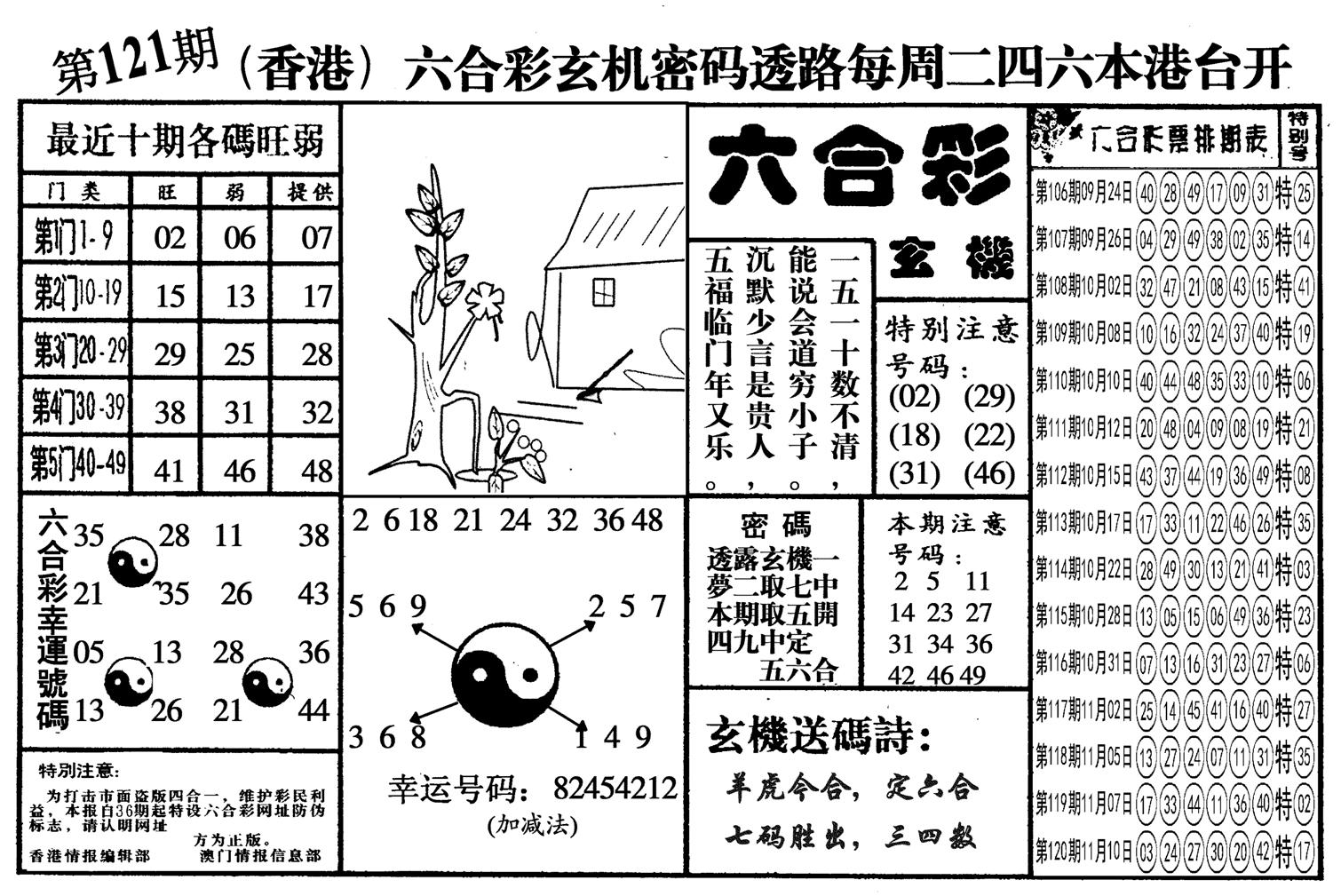 另六合玄机-121