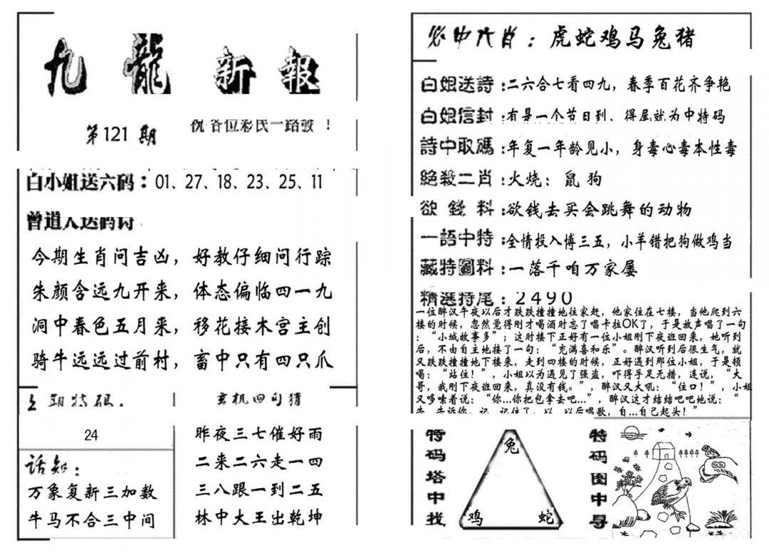 九龙新报(生肖版)-121