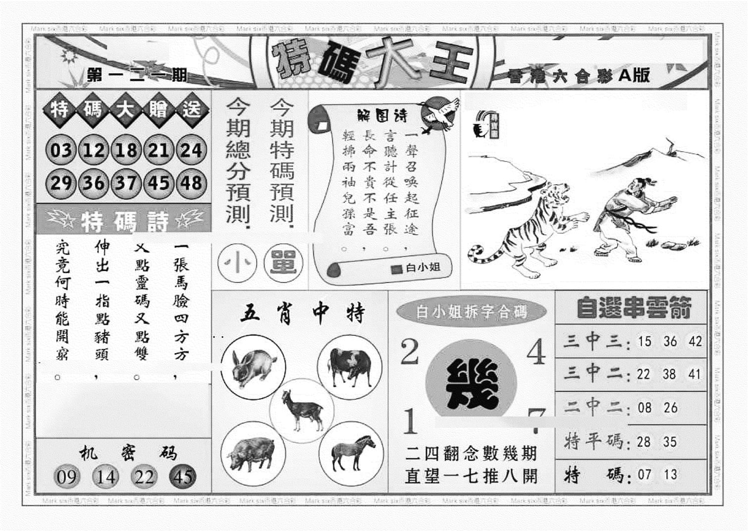 特码大王A（新图）-121