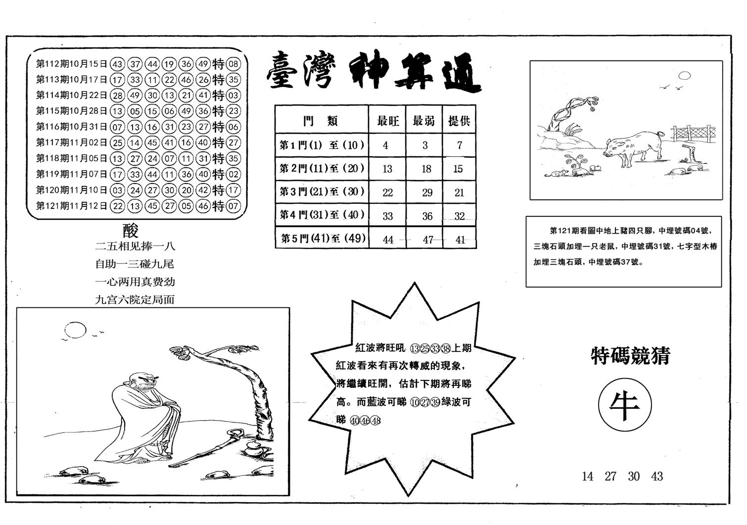 另台湾神算通-122