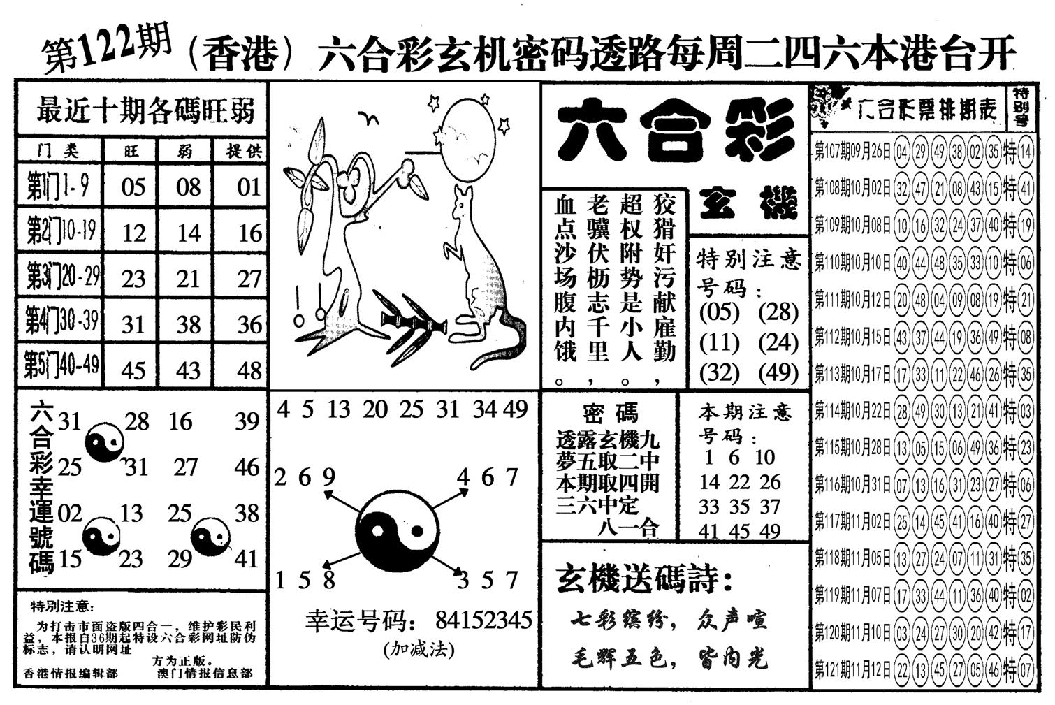 另六合玄机-122